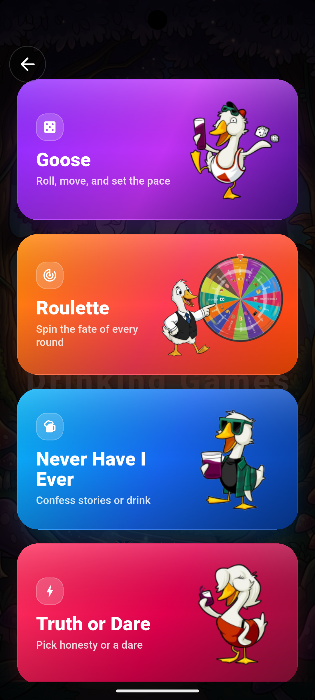 Selector de juegos